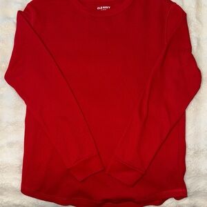 Old Navy Bright Red Crew Neck Top